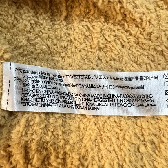 Zara Chenille Back Open Knit Sweater Vest High Neck Mustard. Size Small. - Picture 11 of 12